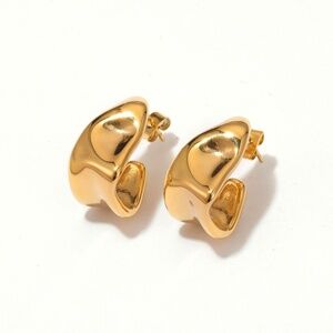 18k Gold Statement Earrings